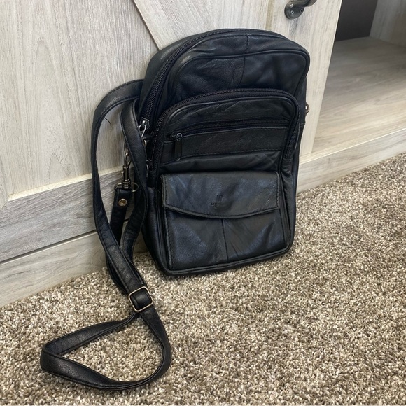 Leather Direct Men’s Messenger Army Travel Bag Crossbody - Picture 4 of 14